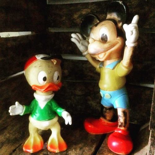 Pupazzi Topolino e Qui-Quo-Qua Ledra vintage