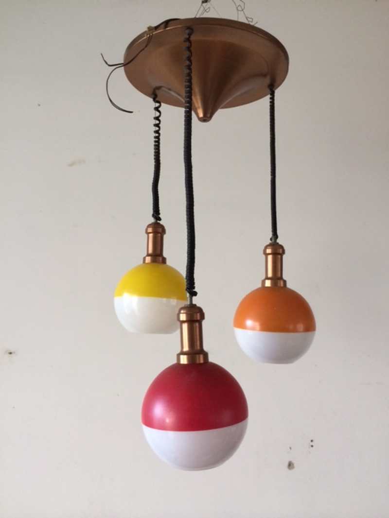 Lampadario anni '50 3 pendenti – laboratorio vintage