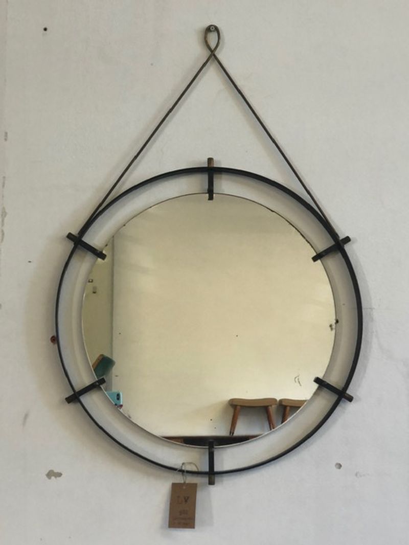 Specchio design Santambrogio & De Berti vintage Diam. 57 – LABORATORIO  VINTAGE
