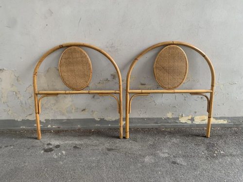 Testata letto singolo in bambù vintage - 2 pz