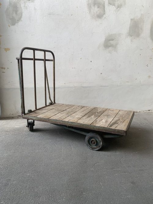 Carrello industriale vintage H107 LxL 126x70 cm