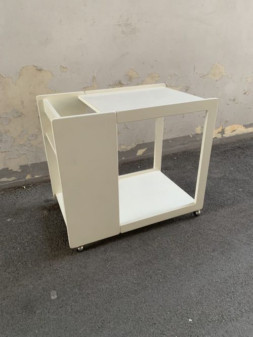 Carrello portavivande bianco anni 70 H67 L76 P48 cm