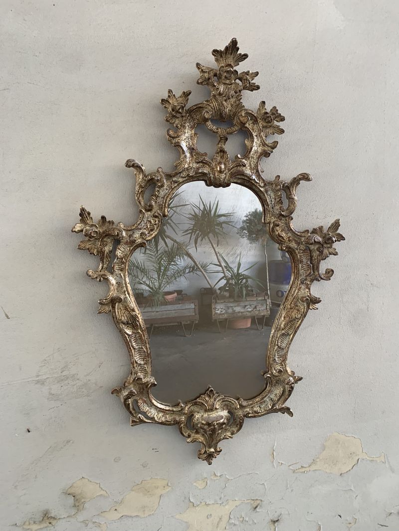 Specchio dorato vintage H106 L70 P6 cm – LABORATORIO VINTAGE