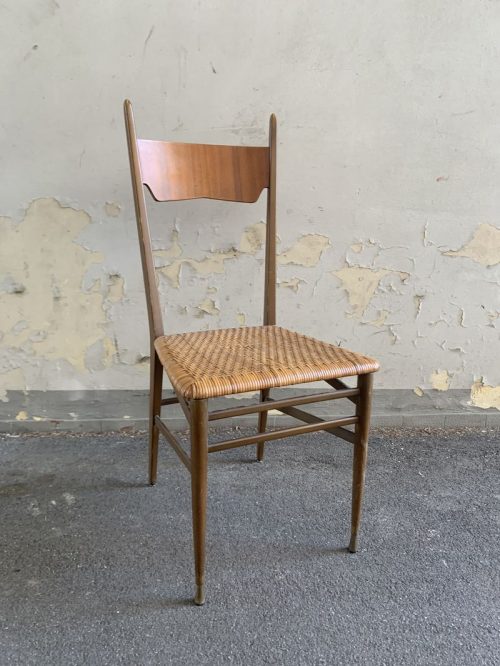 Sedia vintage anni 50 piedini in ottone