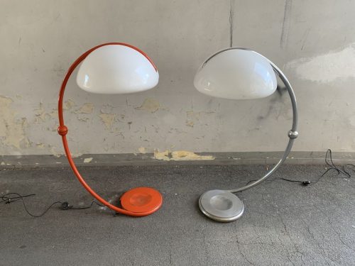 Lampada da terra design Martinelli Luce Serpente arancio - H130 cm - SOLO NOLEGGIO