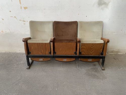 Sedie da cinema imbottite fila da 3 posti vintage