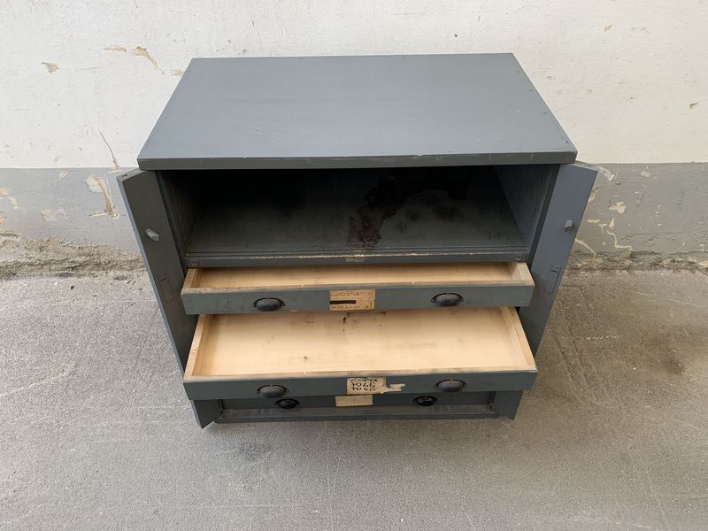 Cassettiera tipografica vintage - H96 L90 P55 - immagine 4