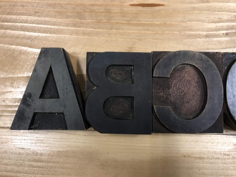 Lettere tipografiche in legno vintage - immagine 4