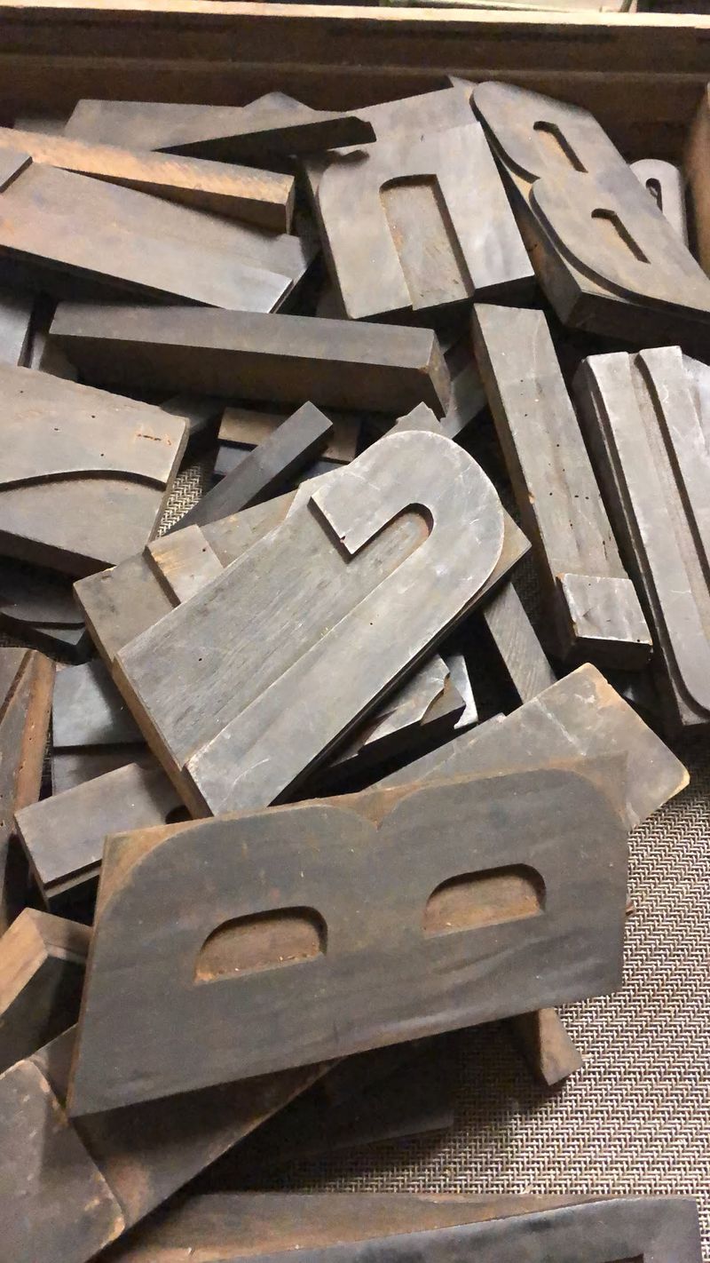 Lettere tipografiche in legno vintage - immagine 3