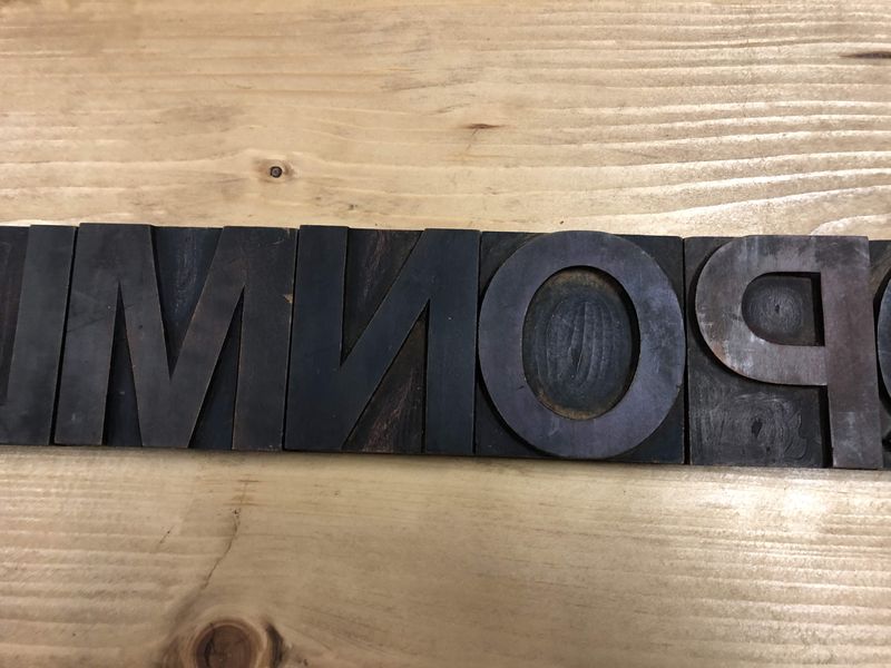 Lettere tipografiche in legno vintage - immagine 7