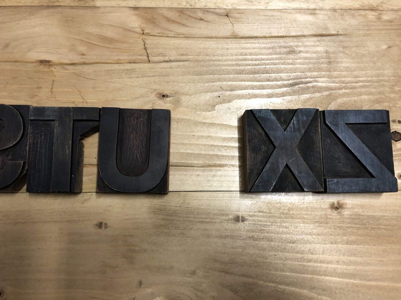 Lettere tipografiche in legno vintage - immagine 9