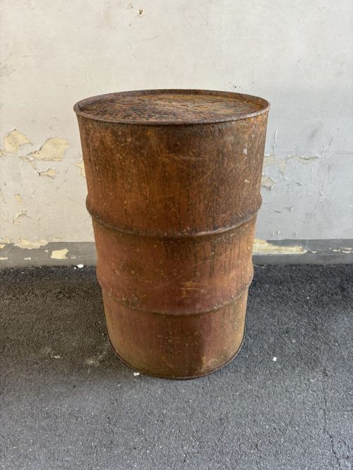 Barile petrolio vintage H89 D58 cm