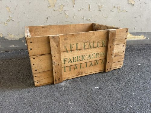 Cassetta in legno Acciaierie Falck H27 LxL 60x40 cm