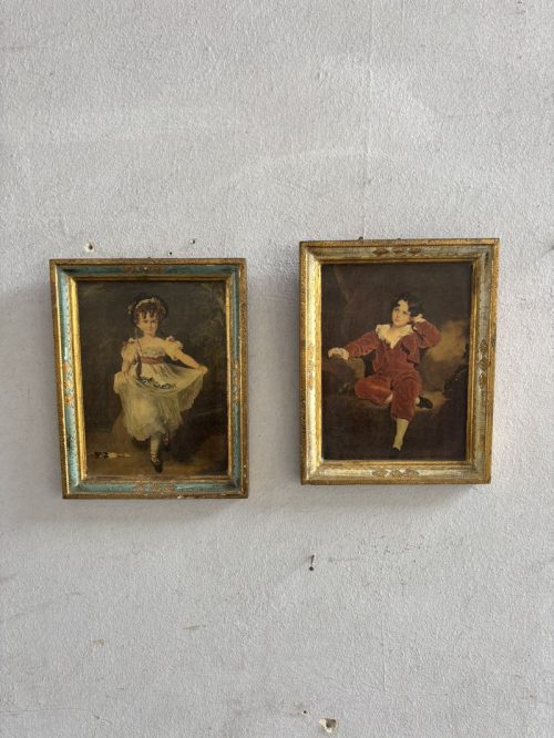 Quadretti vintage coppia 23x30 cm