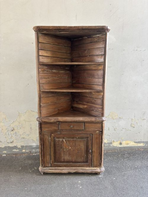 Angoliera vintage in legno - H192 LxL 57x57 cm