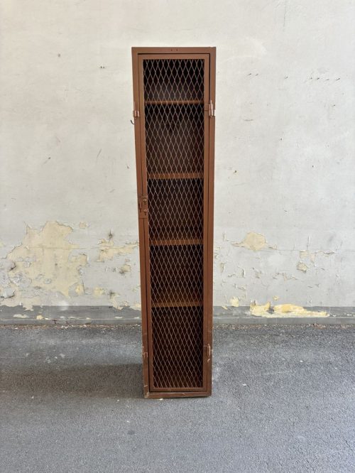 Armadietto con rete vintage - H200 L36 P32 cm