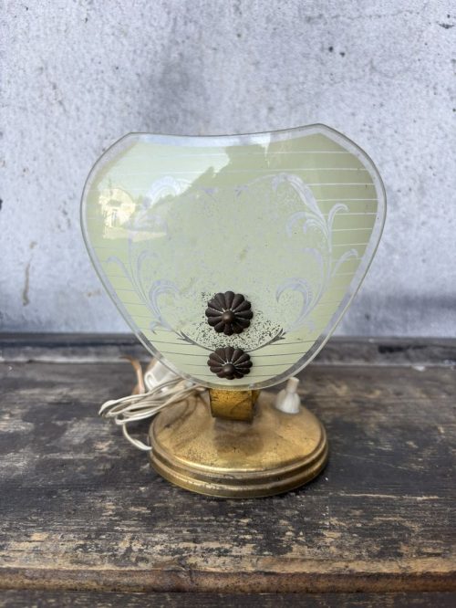 Lampada vintage vetro e ottone