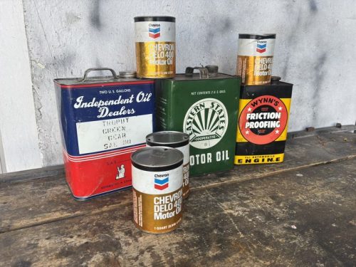 Latte olio vintage americane