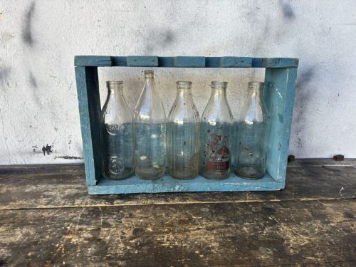 Bottiglie di latte vintage