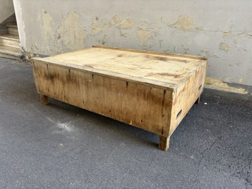 Cassa in legno industriale vintage - H40 LxL 120x80 cm
