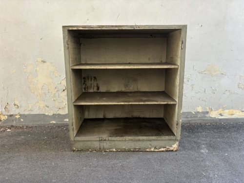 Mobiletto scaffalatura vintage in legno - H105 L95 P45 cm