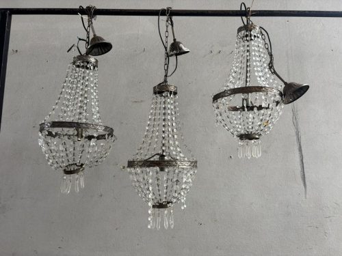 Lampadari a gocce vintage - 3 pezzi