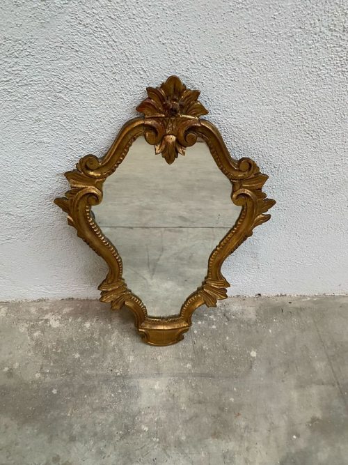 Specchio vintage in legno oro - LxL 58x39 cm