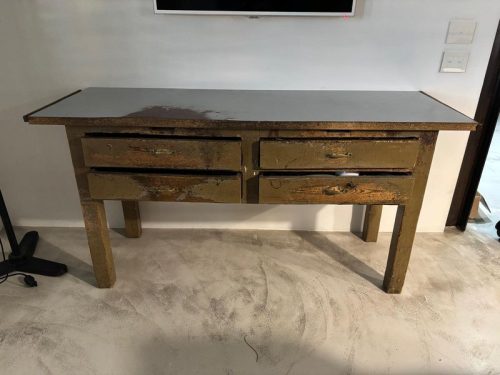 Banco da orafo vintage - H85 L173 P58 cm - SOLO NOLEGGIO