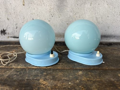 Lampade da comodino vintage celesti - SOLO NOLEGGIO