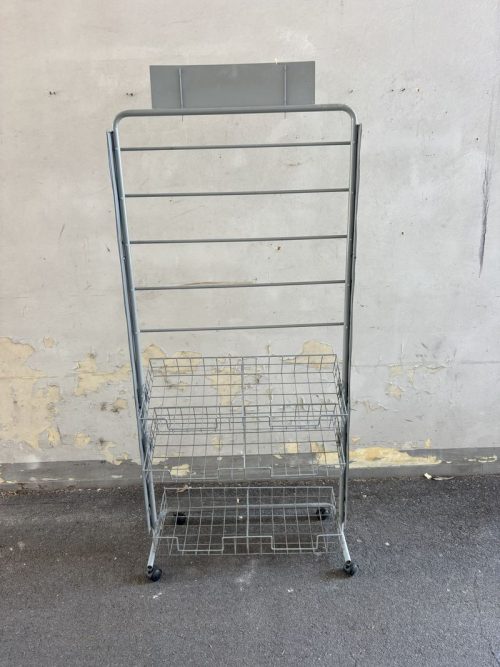 Espositore vintage da negozio - H163+12 L77 P 36 cm