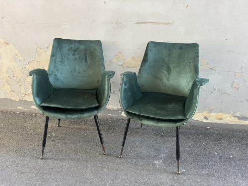 Poltroncine design Rima in velluto verde