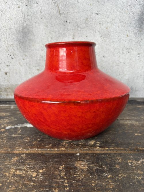 Vaso vintage ceramica rossa - H18 diam. 23 cm